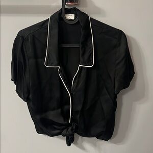 Wilfred Black Satin Blouse